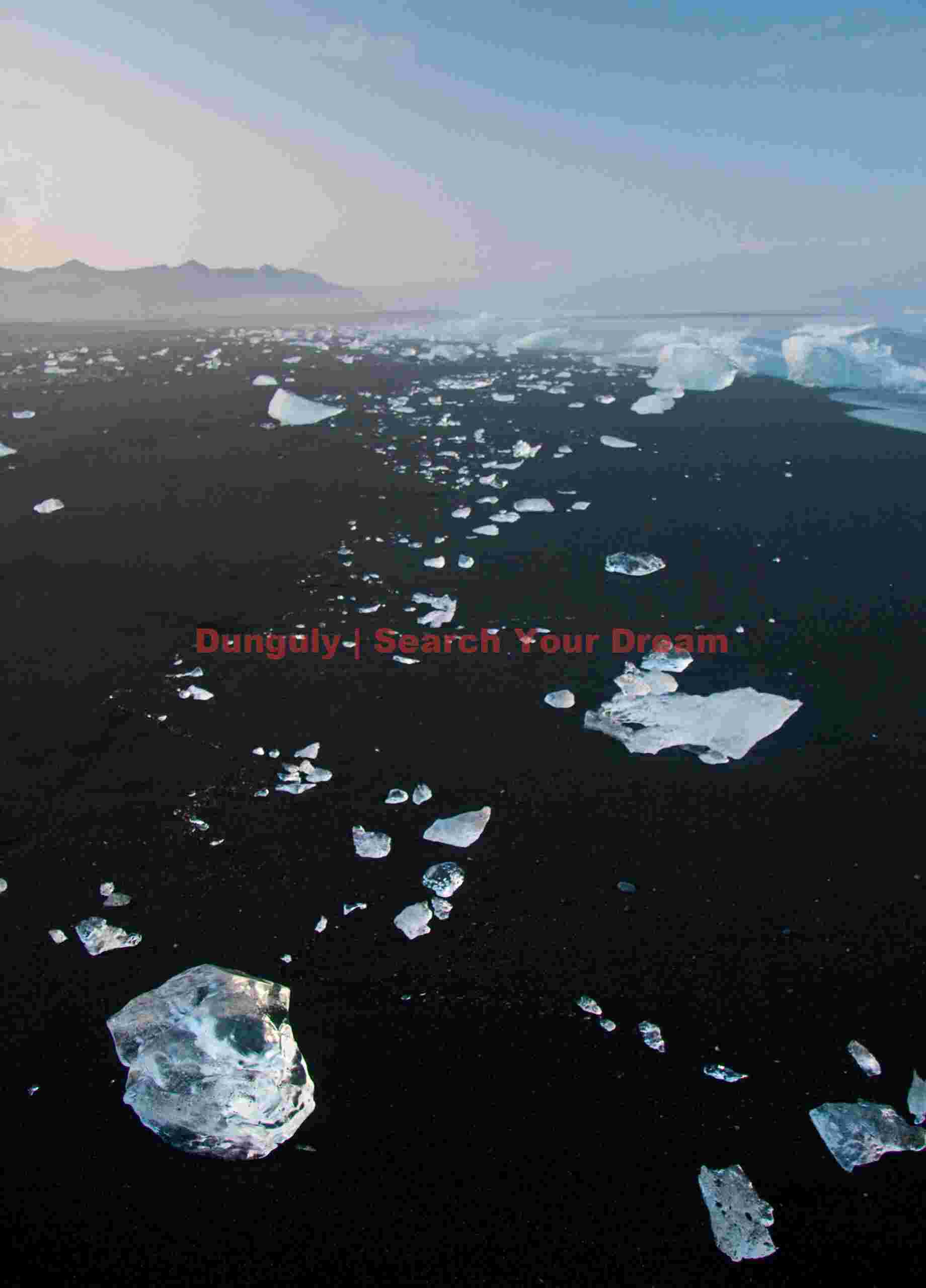 Coastal Iceland: Jokulsarlon beach - scattering of jewels