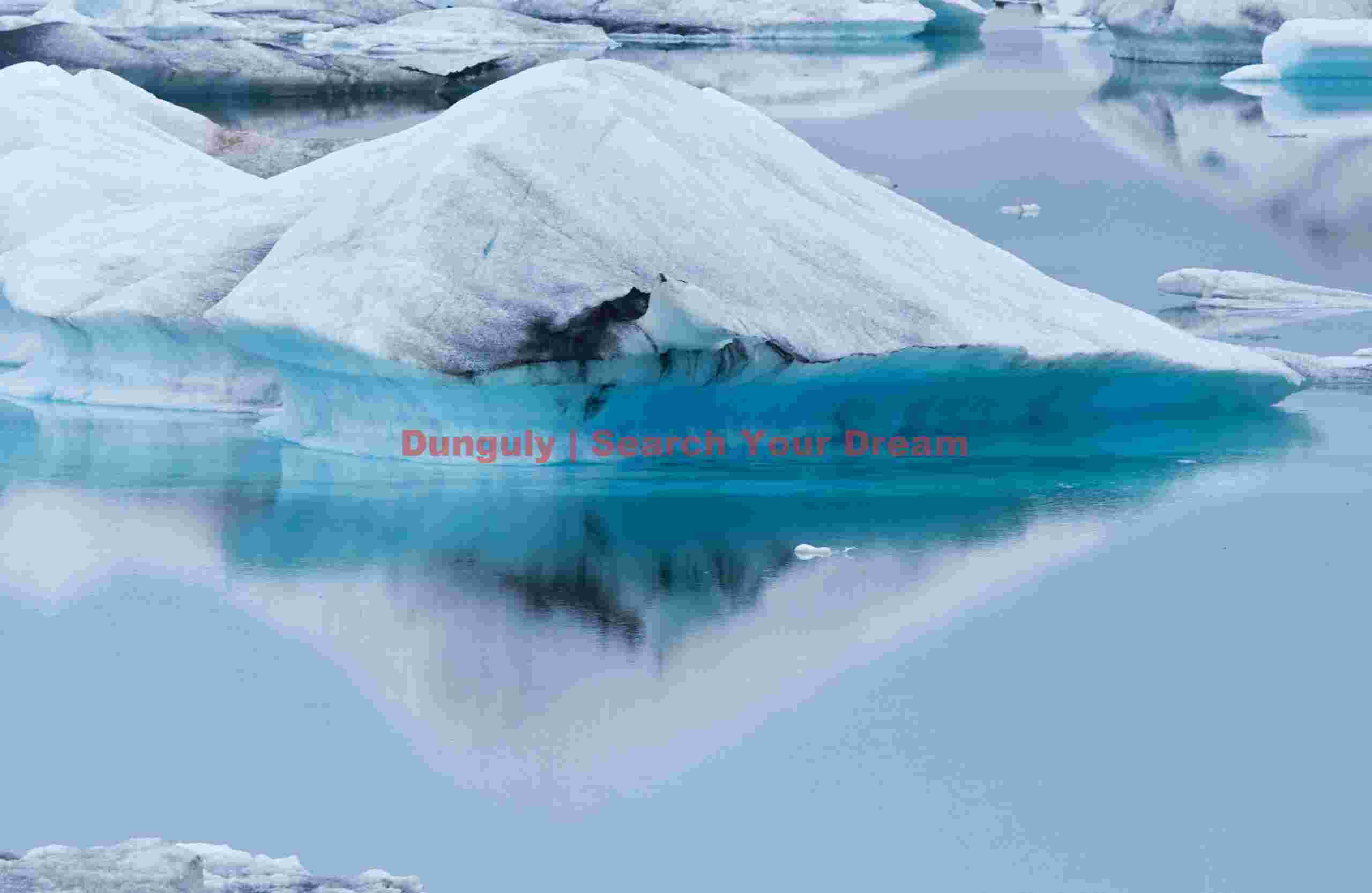 Glacial Ice Formation at Jokulsarlon - ice blue