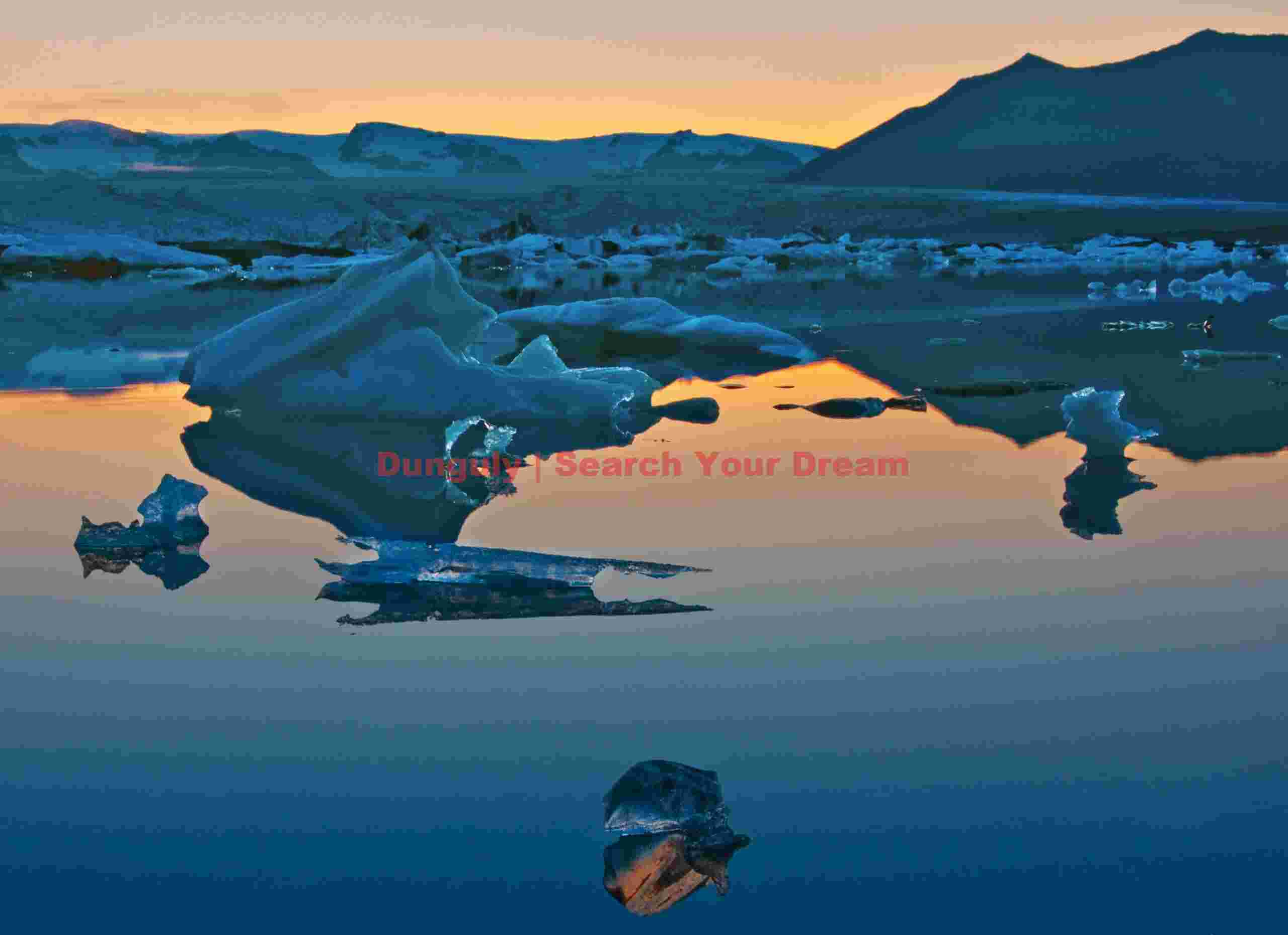Perfect Reflection: Jokulsarlon - reflection and refraction