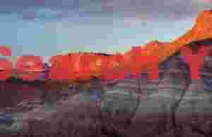 Golden Sunset Light Bathes Ancient Cliffs