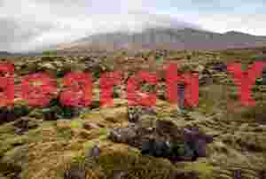 Glacial Ice Formation at Lava field below Snæfellsjökull