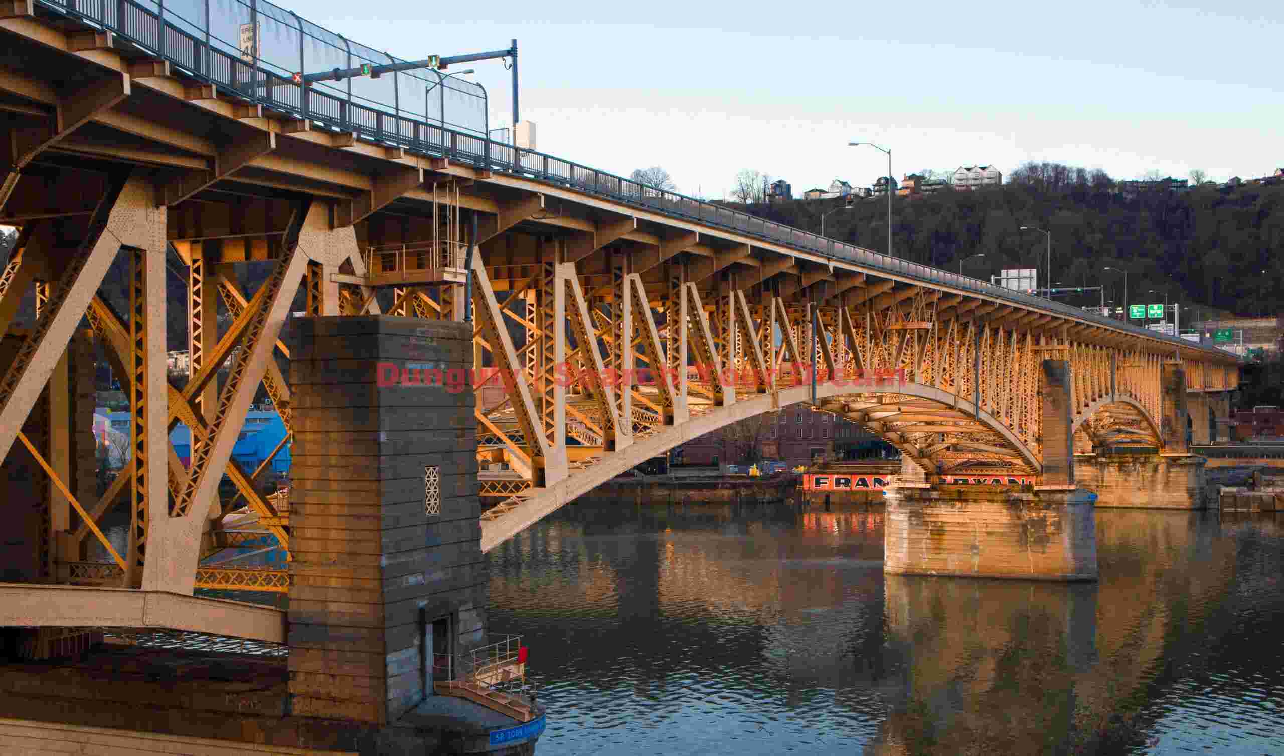 Liberty Bridge with Sunrise Light in Pittsburgh
