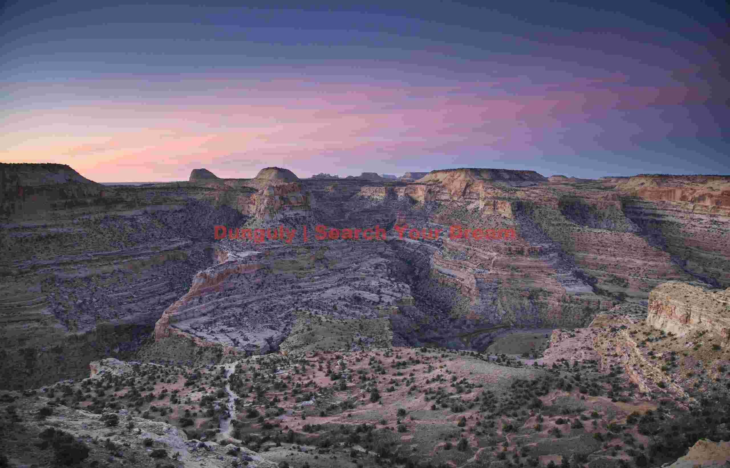 Magenta sky before sunrise - The Wedge - San Rafael Swell