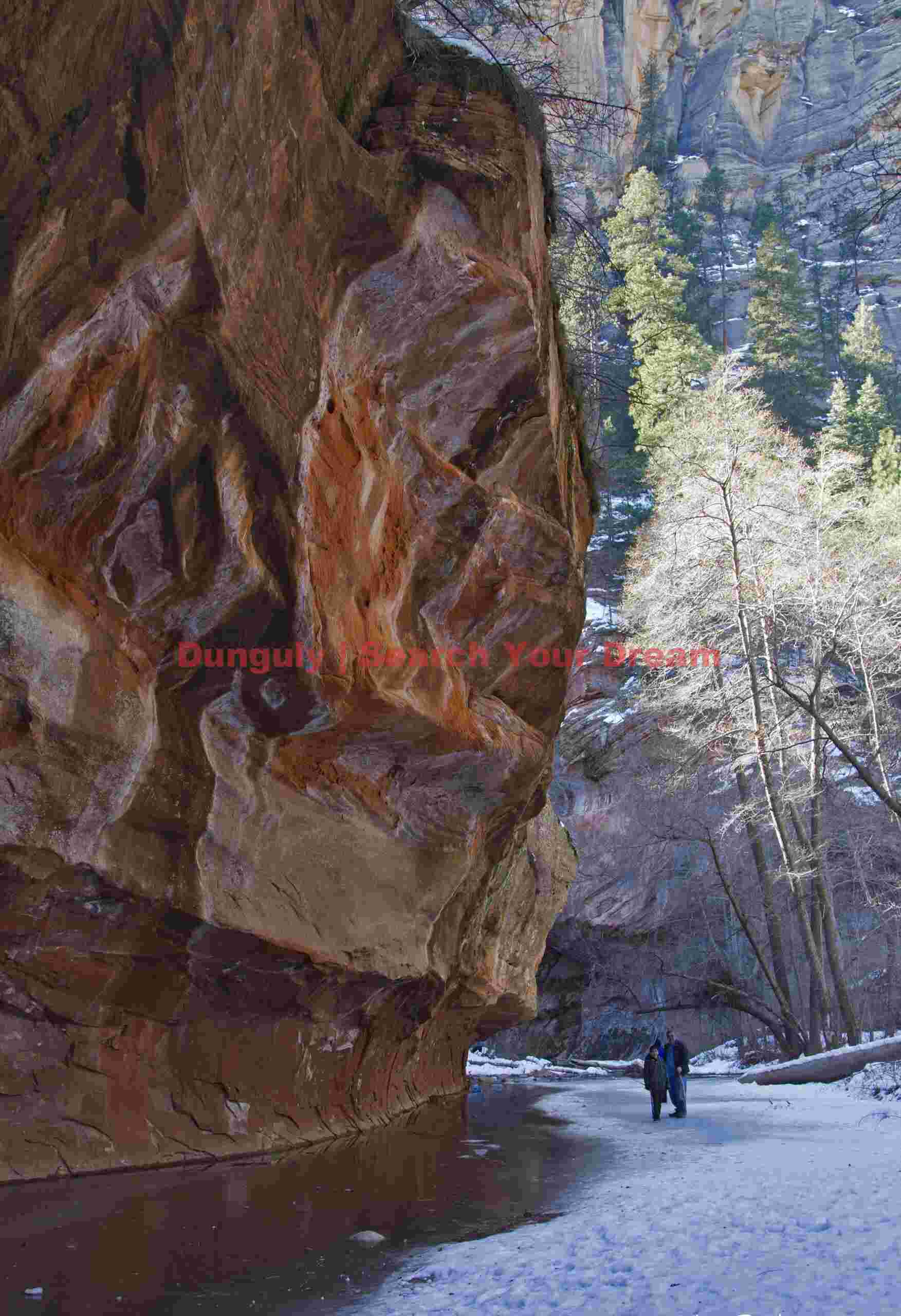 Dramatic Rock Overhang in Oak Creek Canyon, Sedona