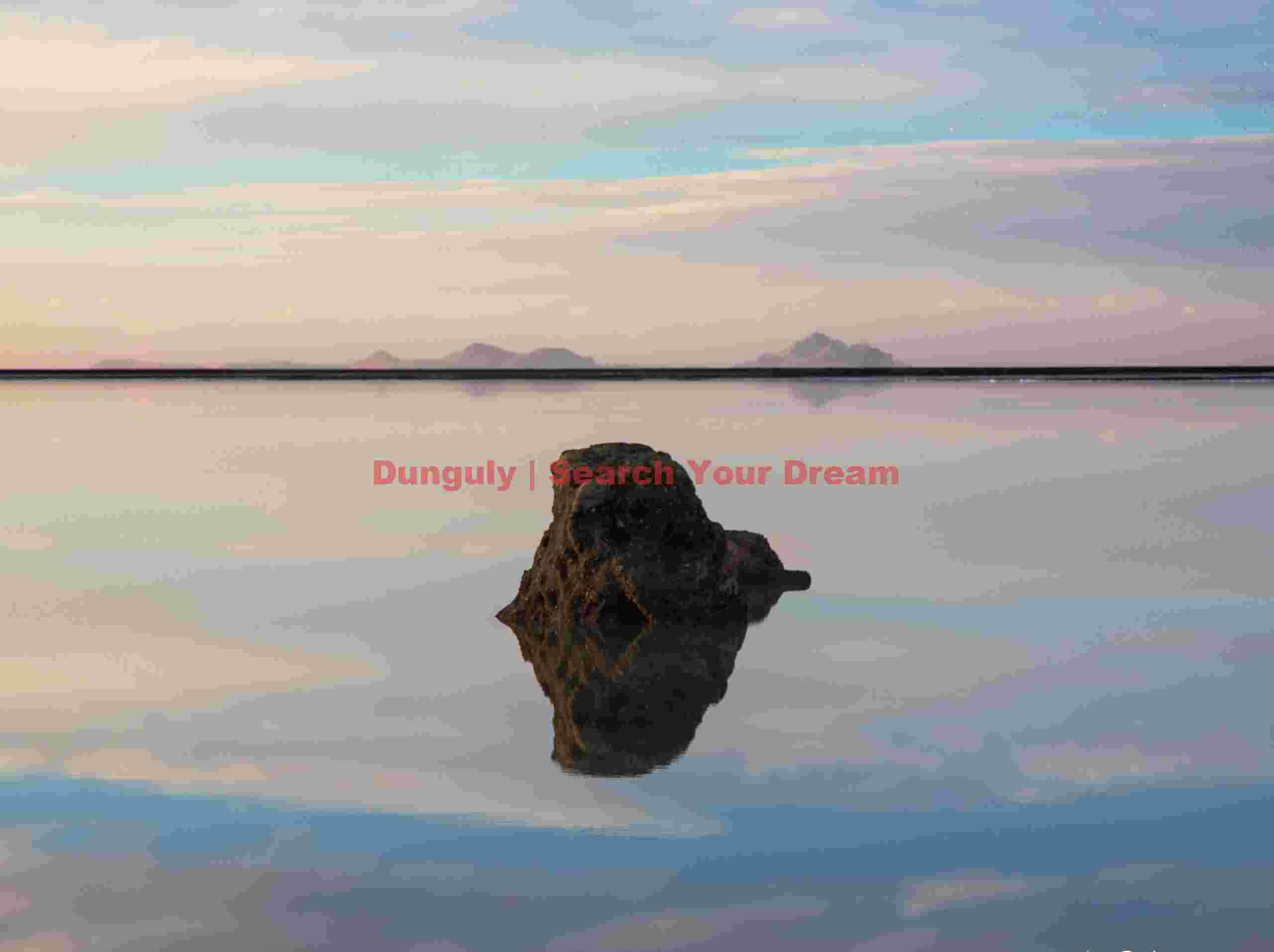 Pastel boulder reflections #2; South Icelend