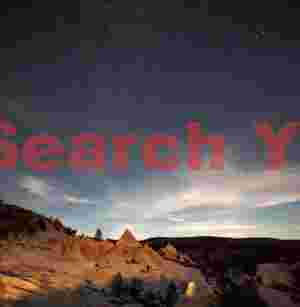 Pine Valley Landscape with Light Painting Before Moonrise