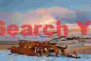 Glacial Ice Formation at Plough and cloud-shrouded mountain