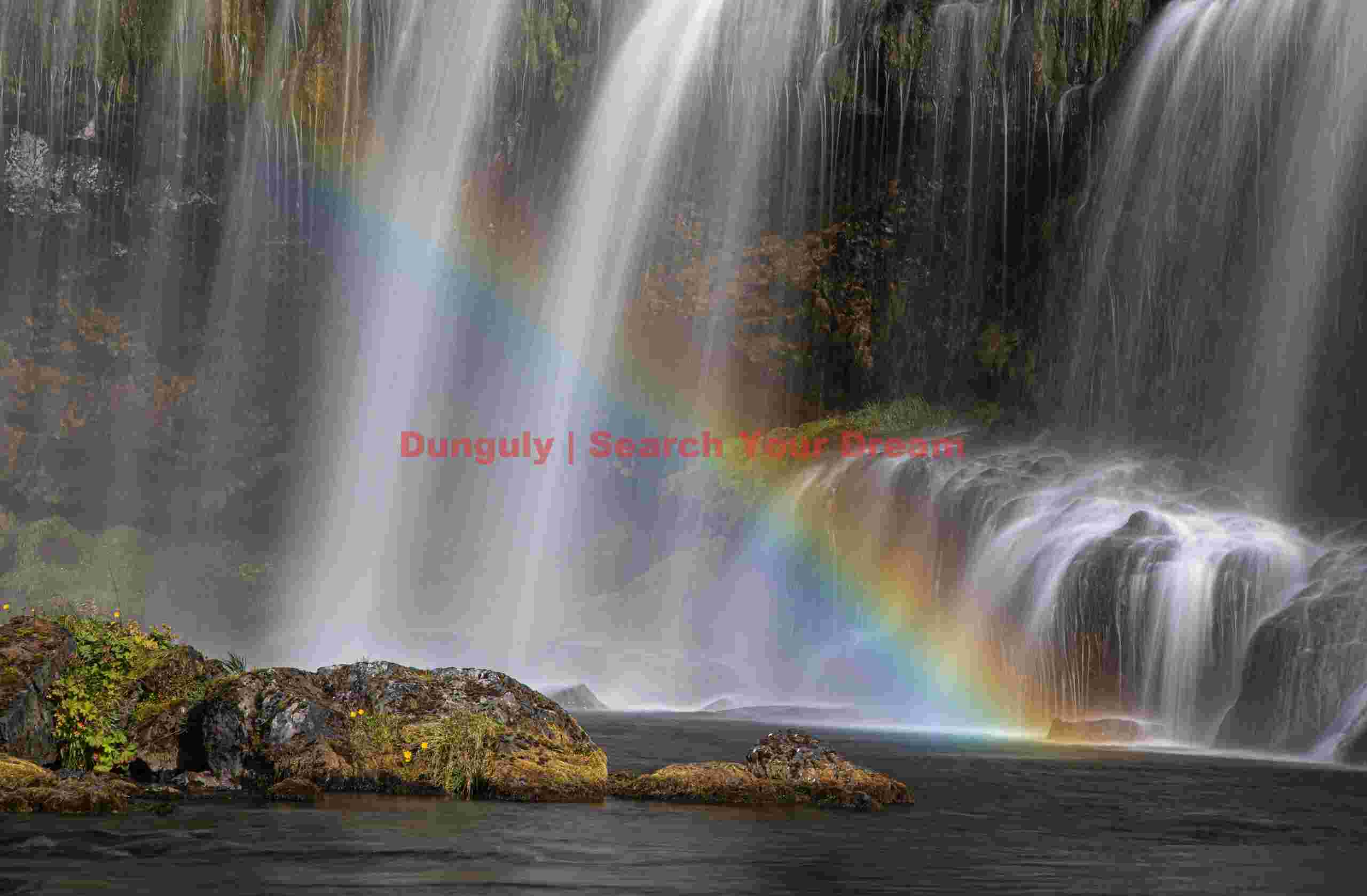 Rainbow detail; Dynjandi, Westfjords