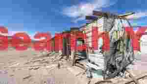 Ramshackle Abandoned Structure in Coaldale, Nevada