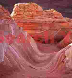 Reflected evening light on the Wave - North Coyote Buttes