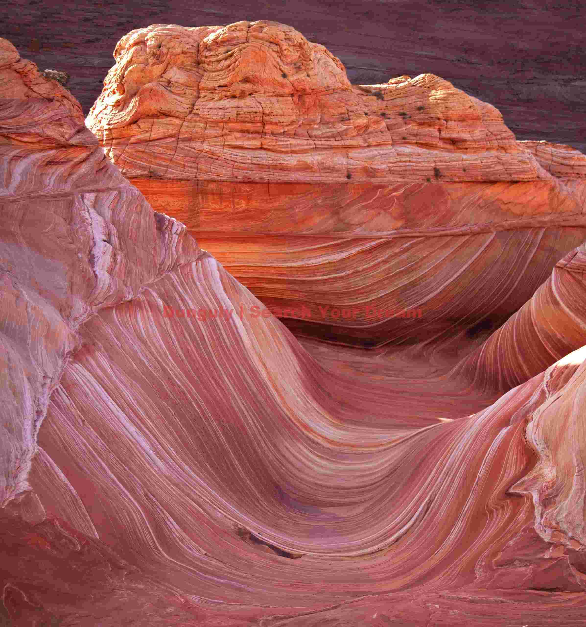 Reflected evening light on the Wave - North Coyote Buttes