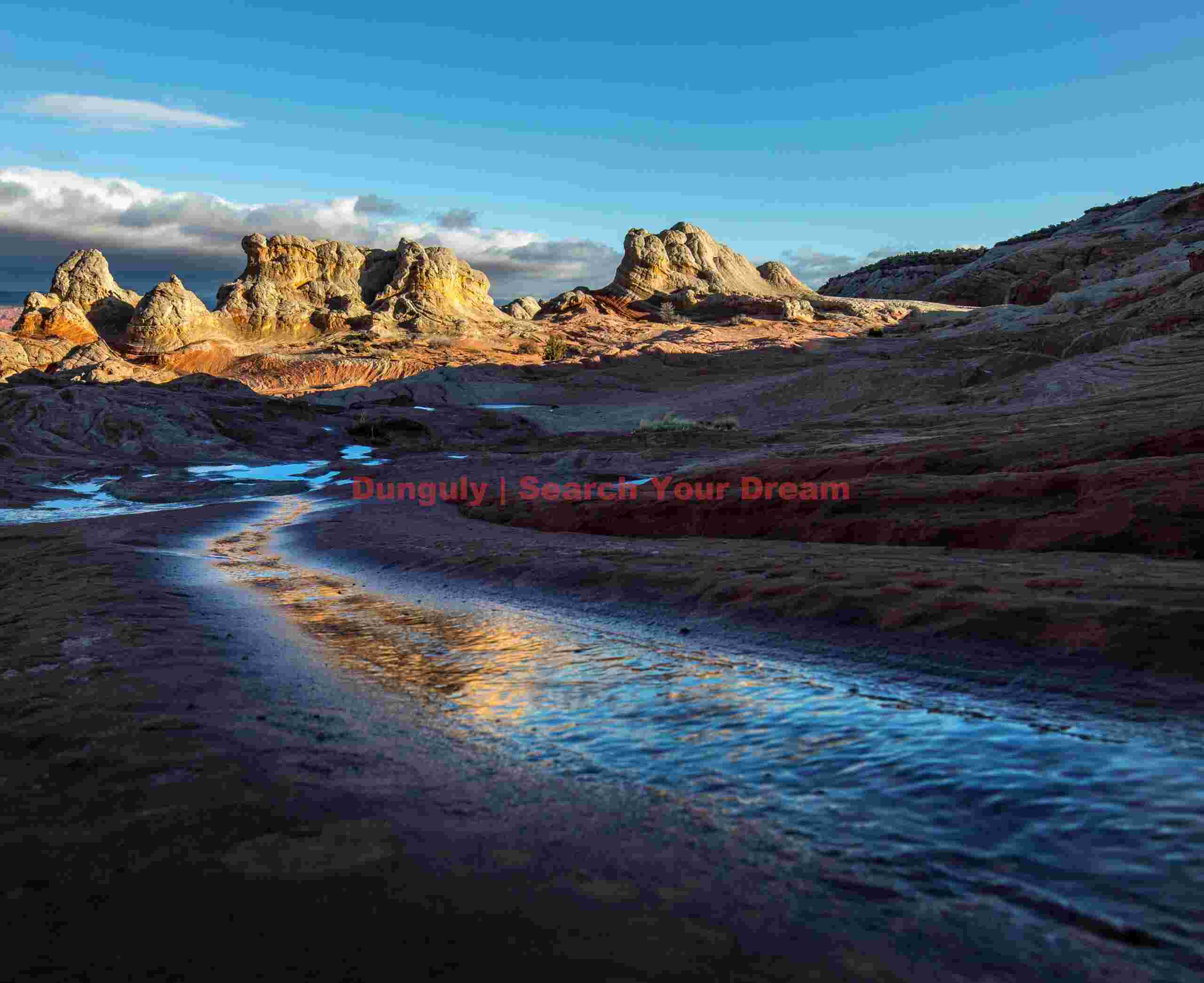 Reflected light on a rainwater seep White Pocket - Vermillion Cliffs National Monument