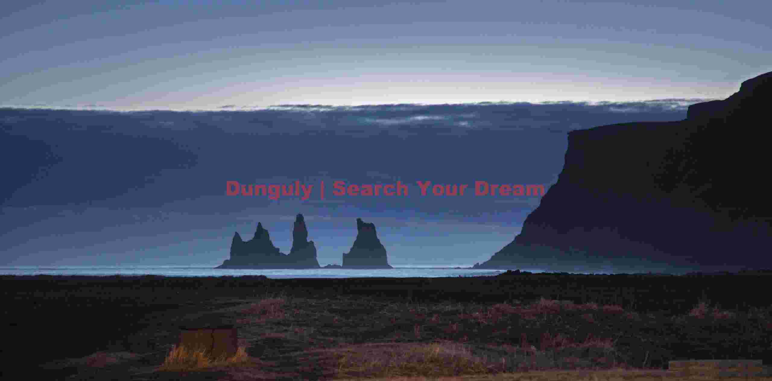 Reynisdrangar sea stacks during the blue hour; Vik, South Iceland