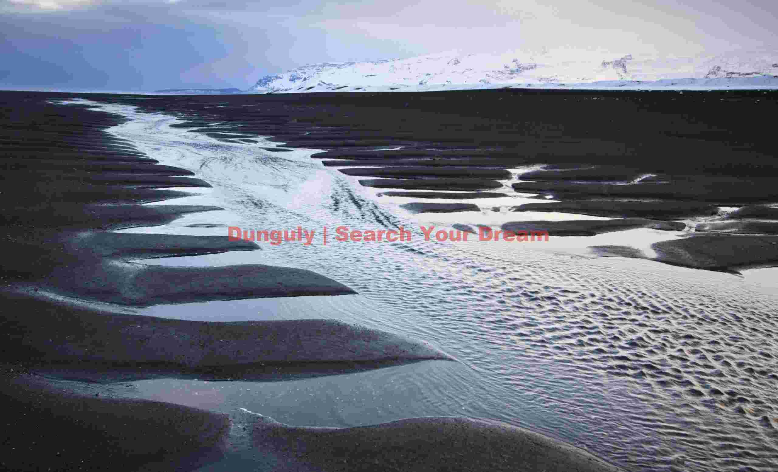 Ripple patterns in black sand; Jokulsarlon beach