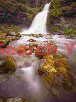 Roadside waterfall, Western Fjords