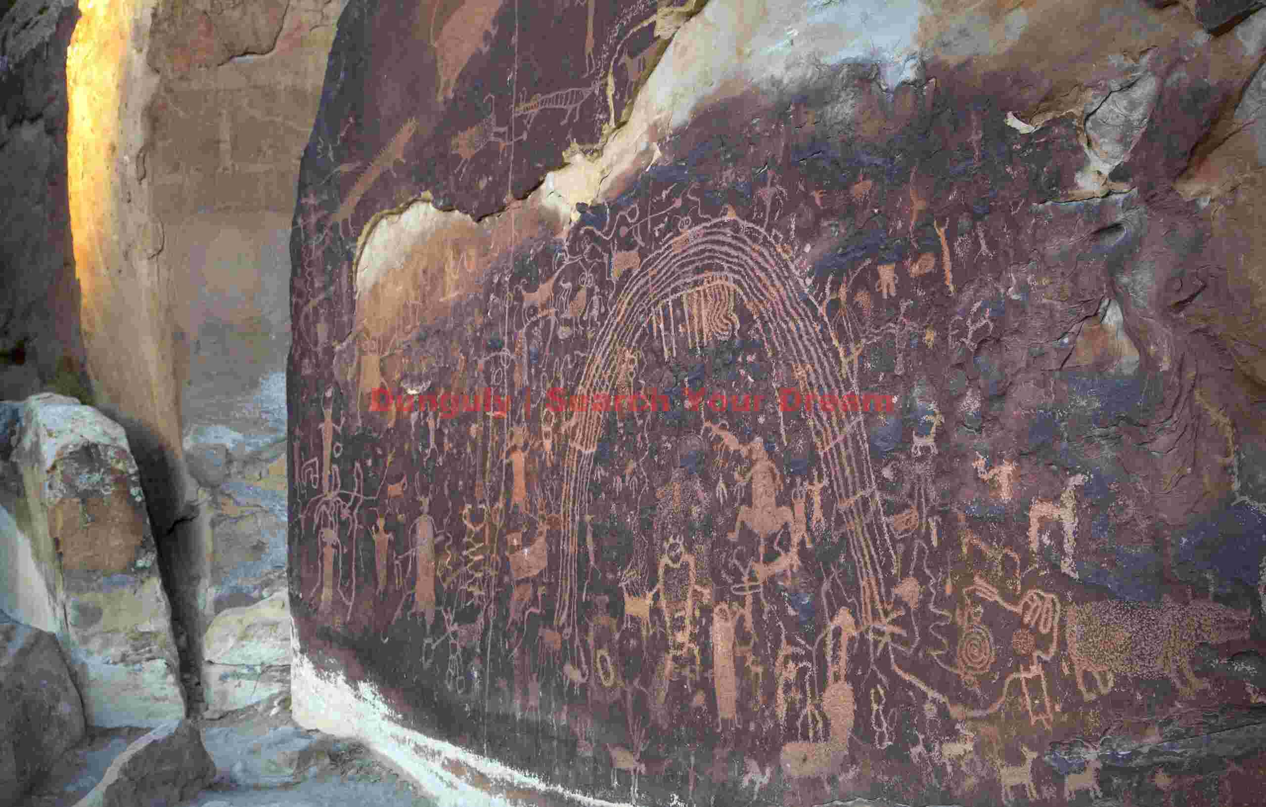 Rochester Panel Petroglyphs in Early Morning Light