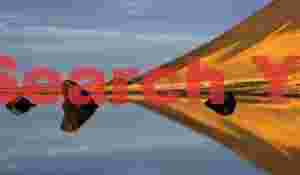 Glacial Ice Formation at Rorschach reflection with boulders