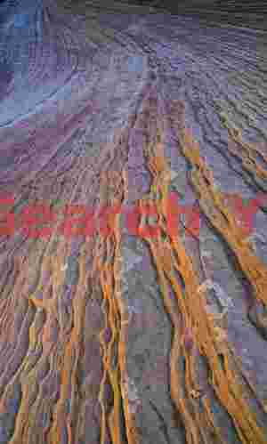 Sandstone ripples accentuated by flashlight fill, Zion Natl. Park, Utah