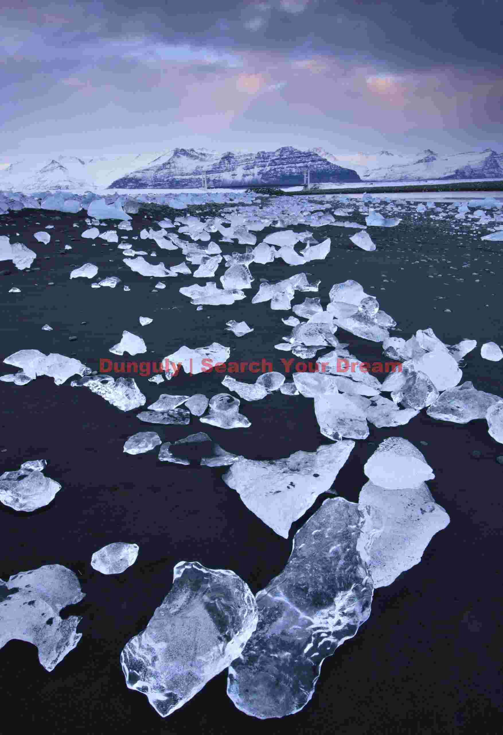 Glacial Ice Formation at Scattered bergs