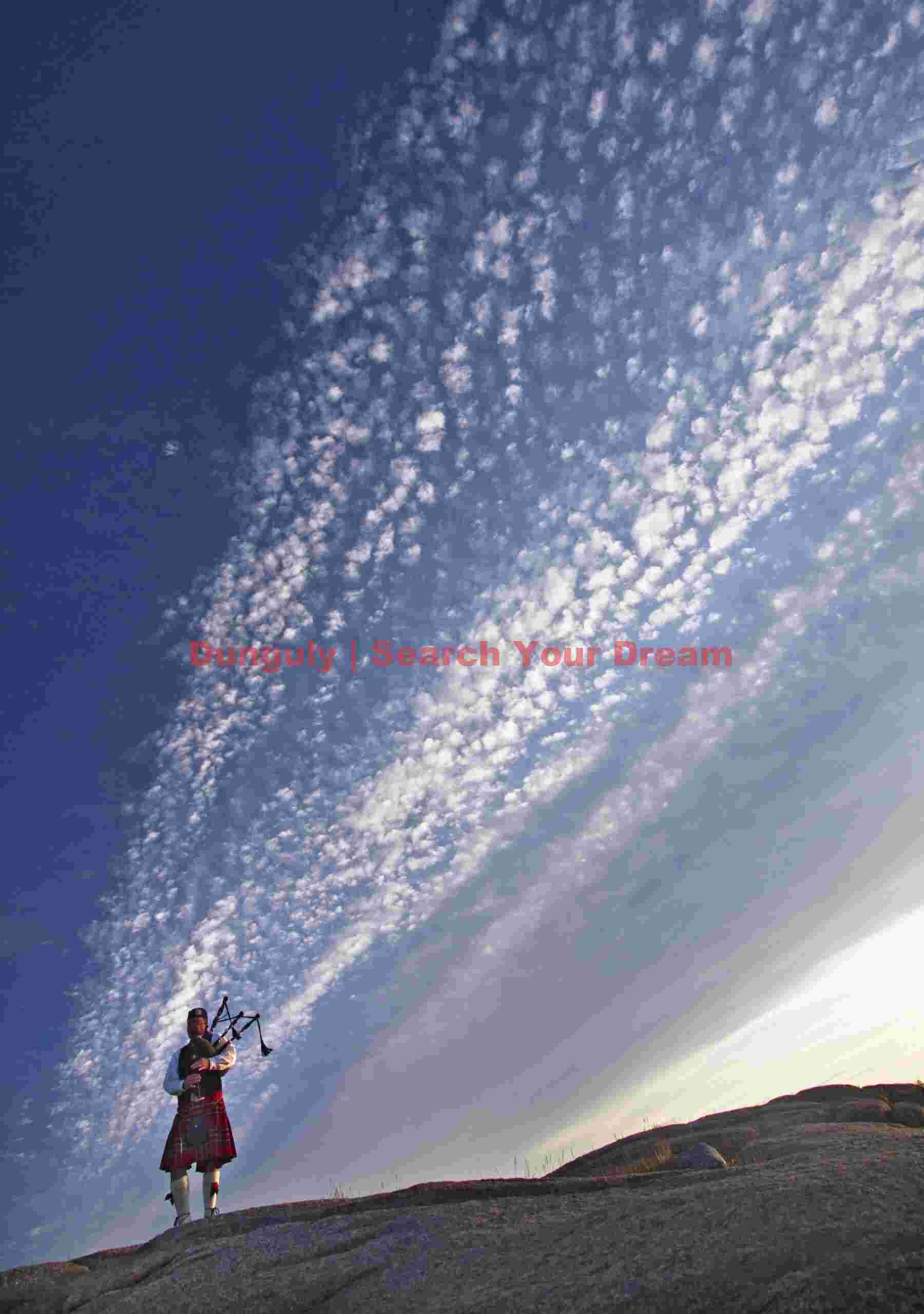 Scottish Bagpiper with Dramatic Clouds - Cadillac Mountain