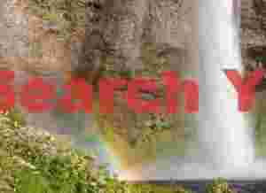 Seljalandfoss - rainbow and hikers