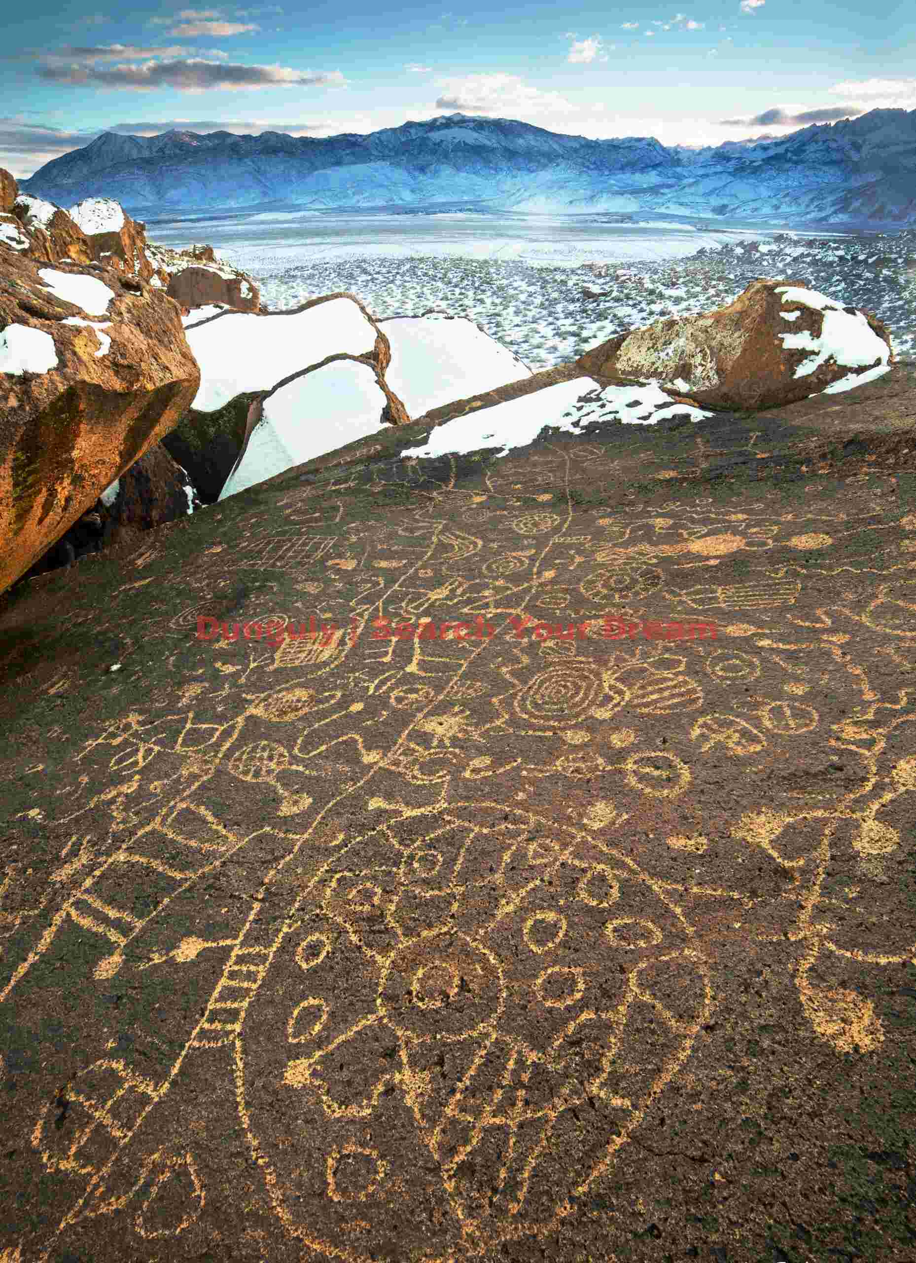 Sky Rock Petroglyphs #1 at Volcanic Tablelands, Bishop, California