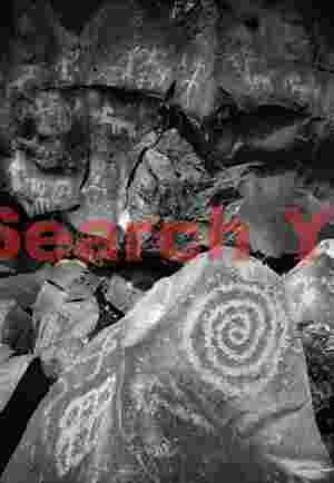 Spiral Petroglyph in Black and White at Nampaweap