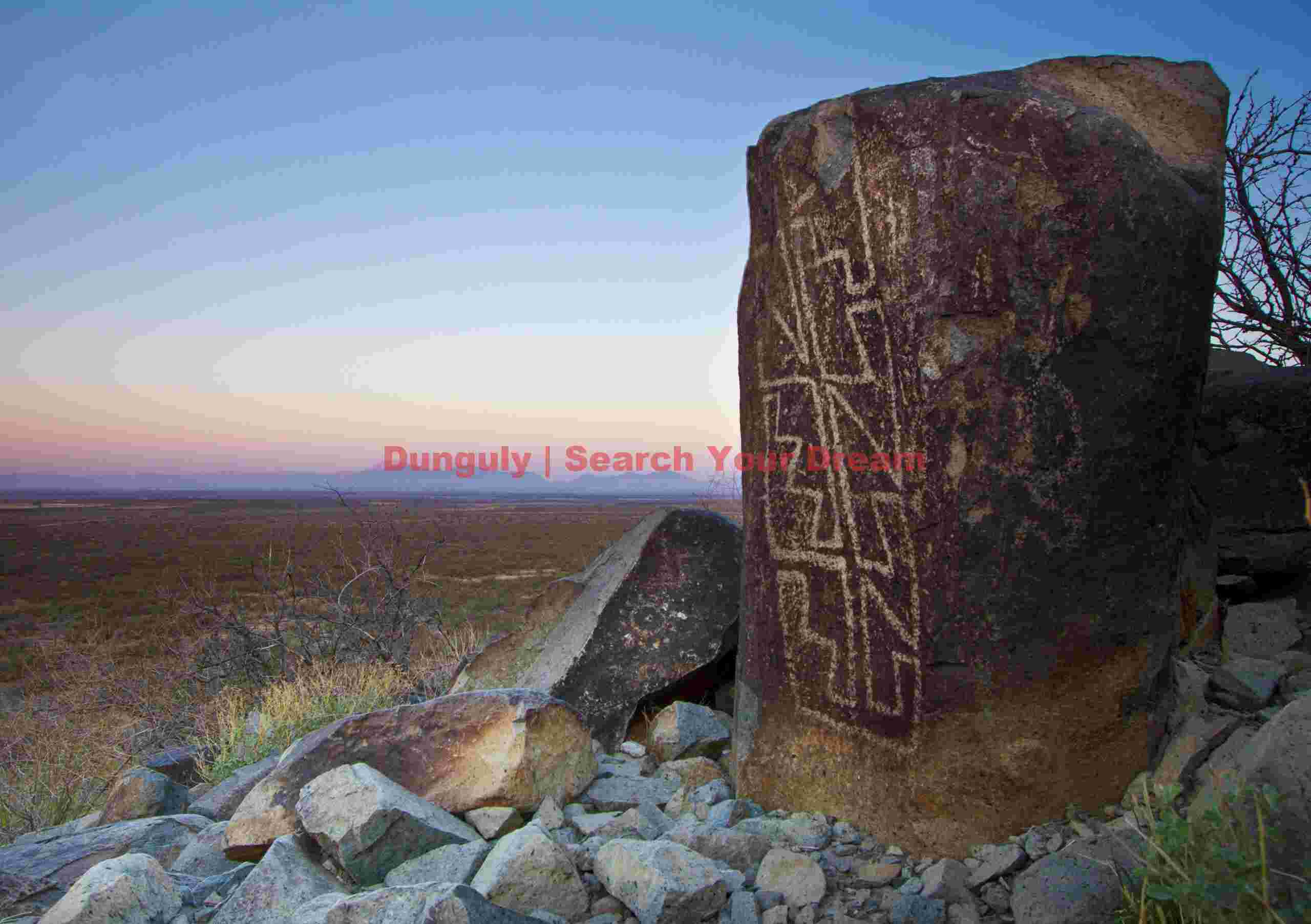 Stela Petroglyph at Three Rivers, New Mexico