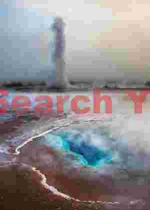 Glacial Ice Formation at Strokkur eruption and blue pool