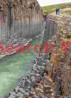 Geological Marvel: Stuðlagil Canyon - the right (east) side to view the canyon