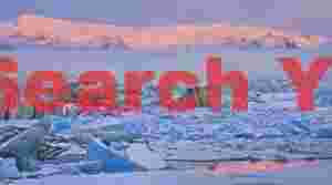 Glacial Ice Formation at Sunrise light behind Jokulsarlon lagoon