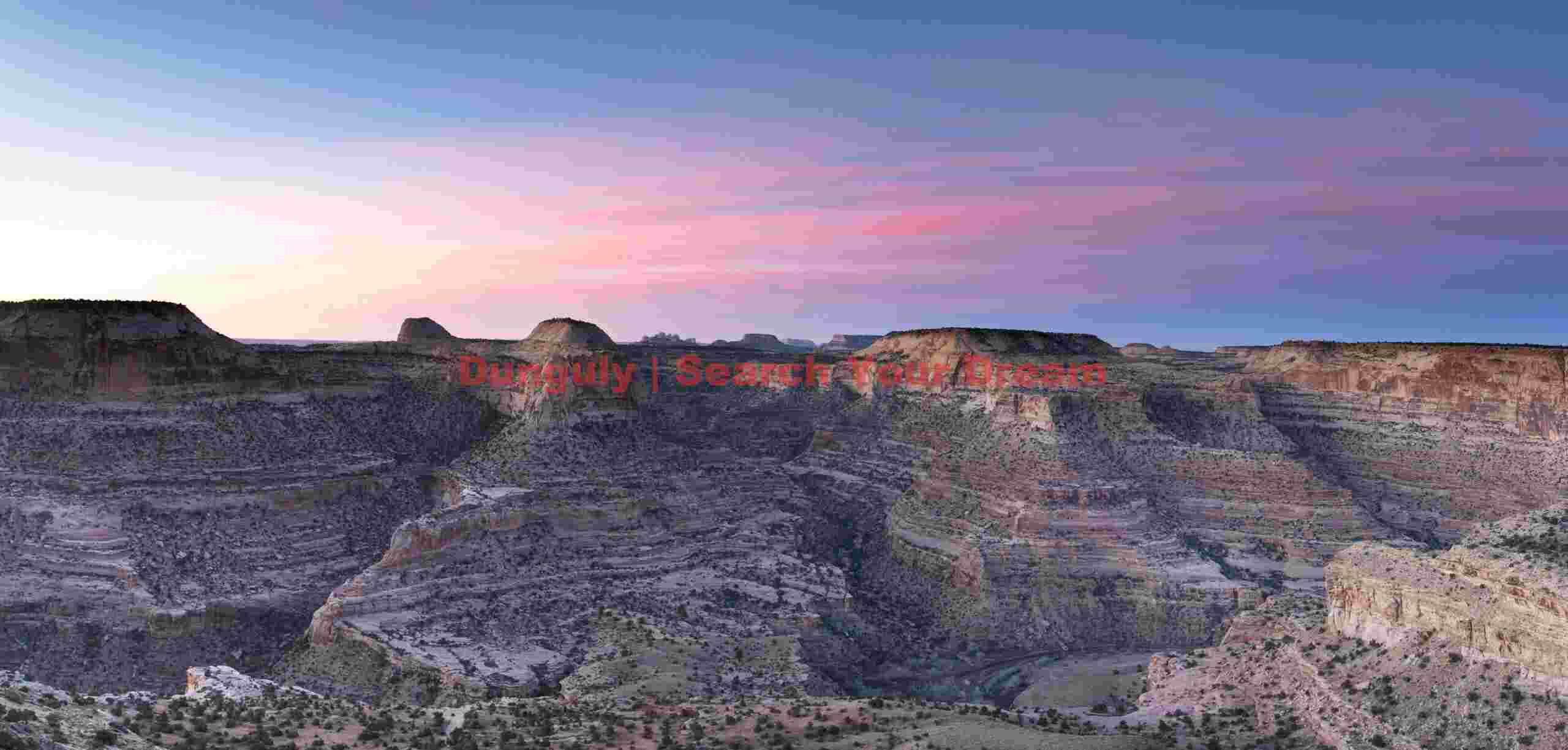Sunrise panorama of the Wedge - San Rafael Swell - Close