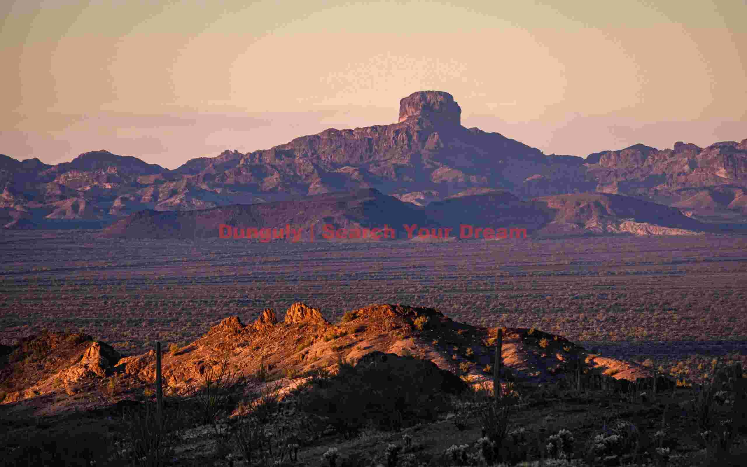 Sunrise View to Castle Dome Peak - KOFA Wildlife Reserve