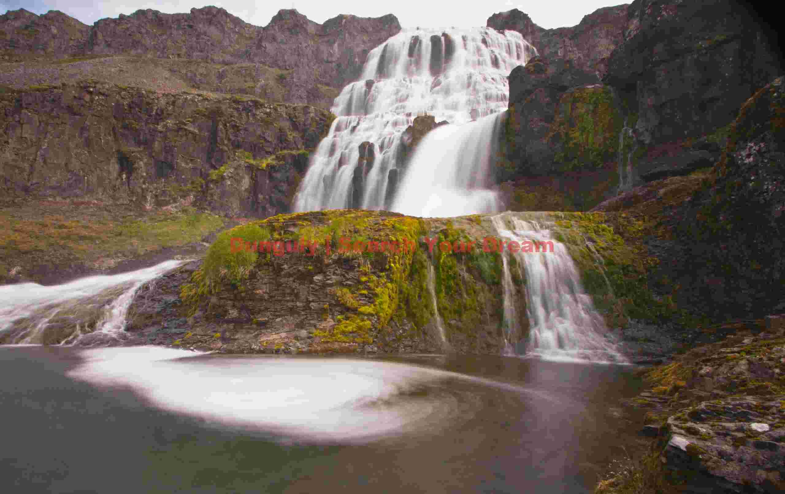 Swirl pool, Dynjandifoss; Western Fjords