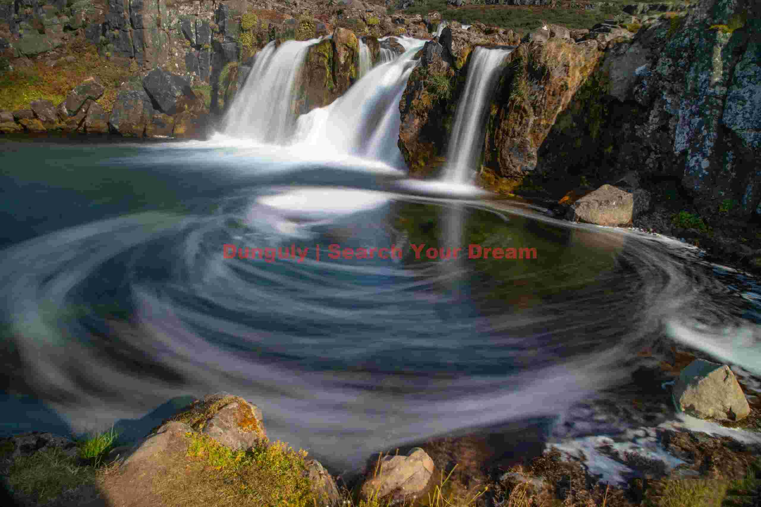 Swirl pool below Dynjandi; Westfjords