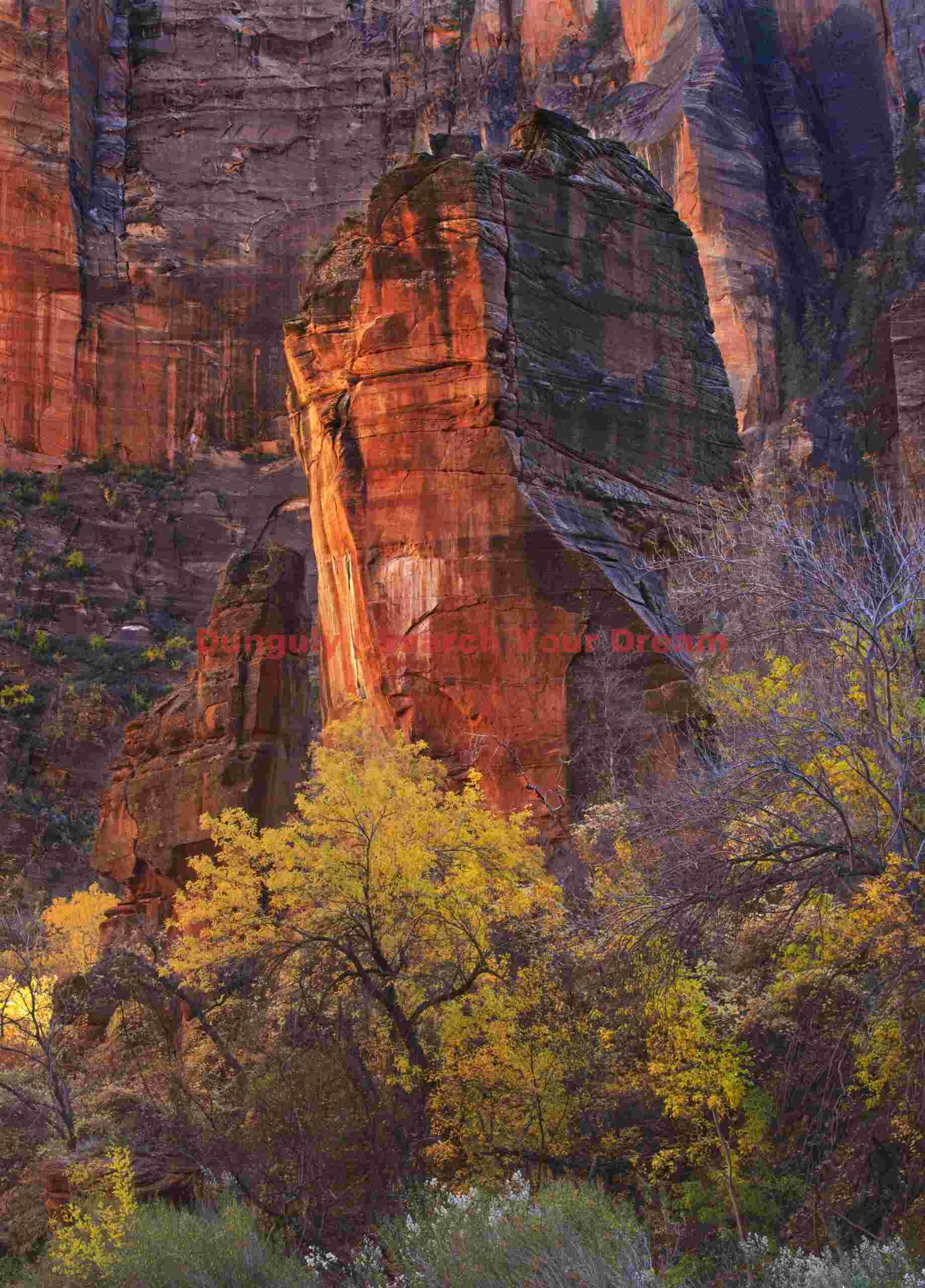 The Pulpit and Temple of Sinawava in Zion Canyon
