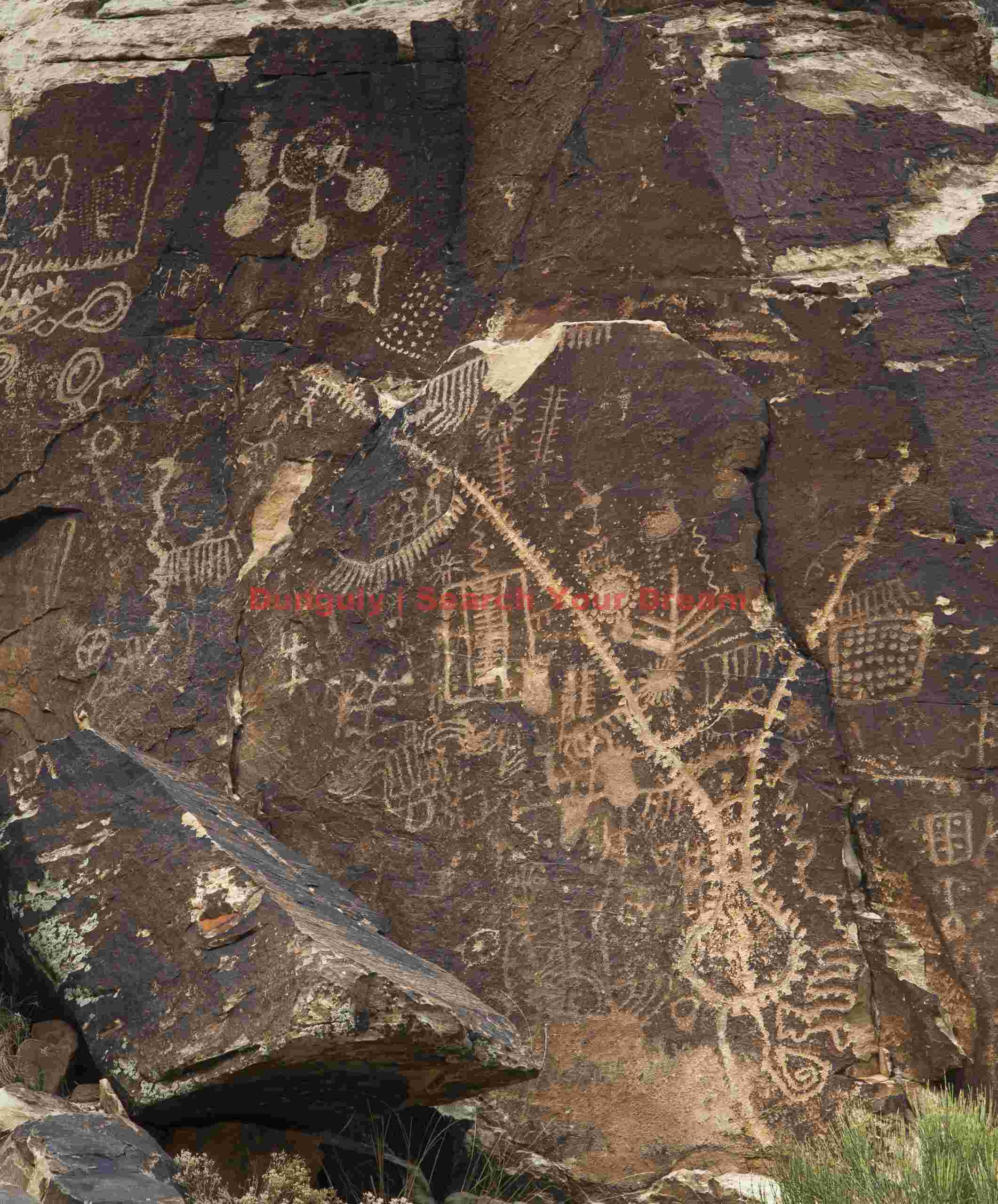 The 'Zipper' Petroglyph at Parowan Gap