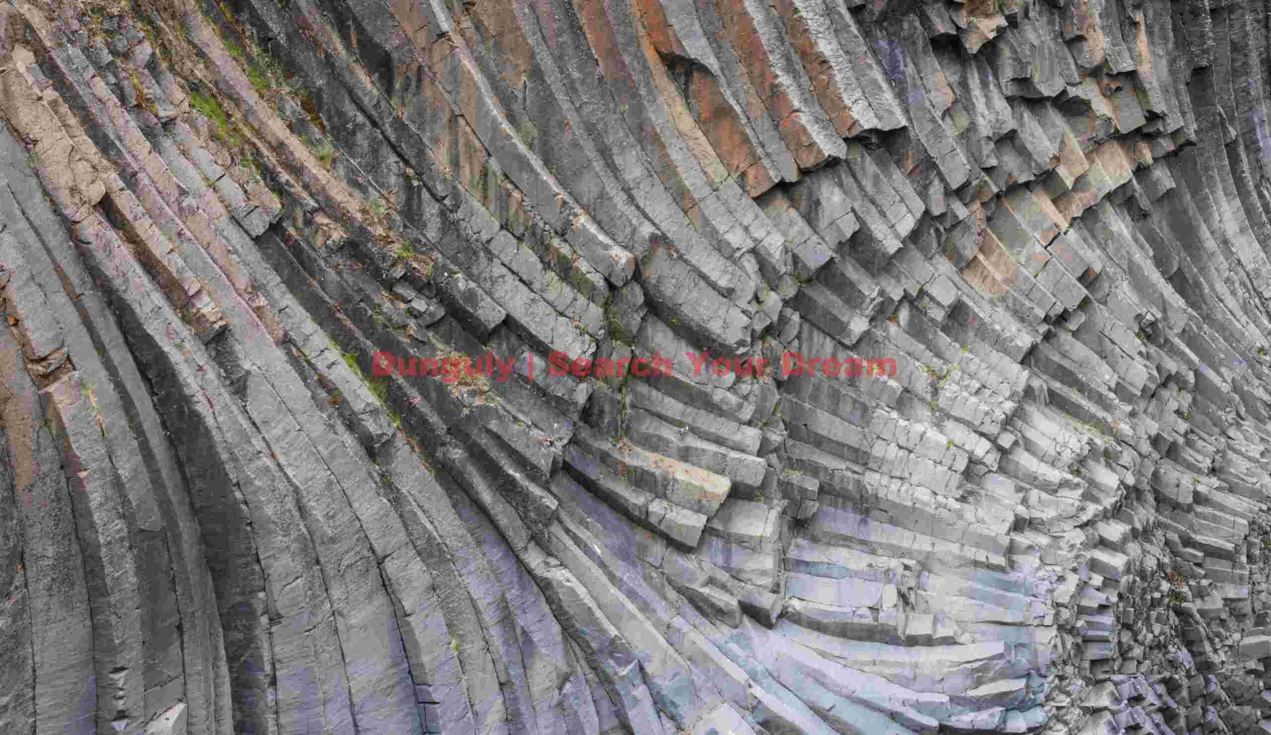 Geological Marvel: Tortured basalt