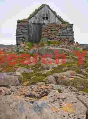 Turf-foofed hut; Western Fjords