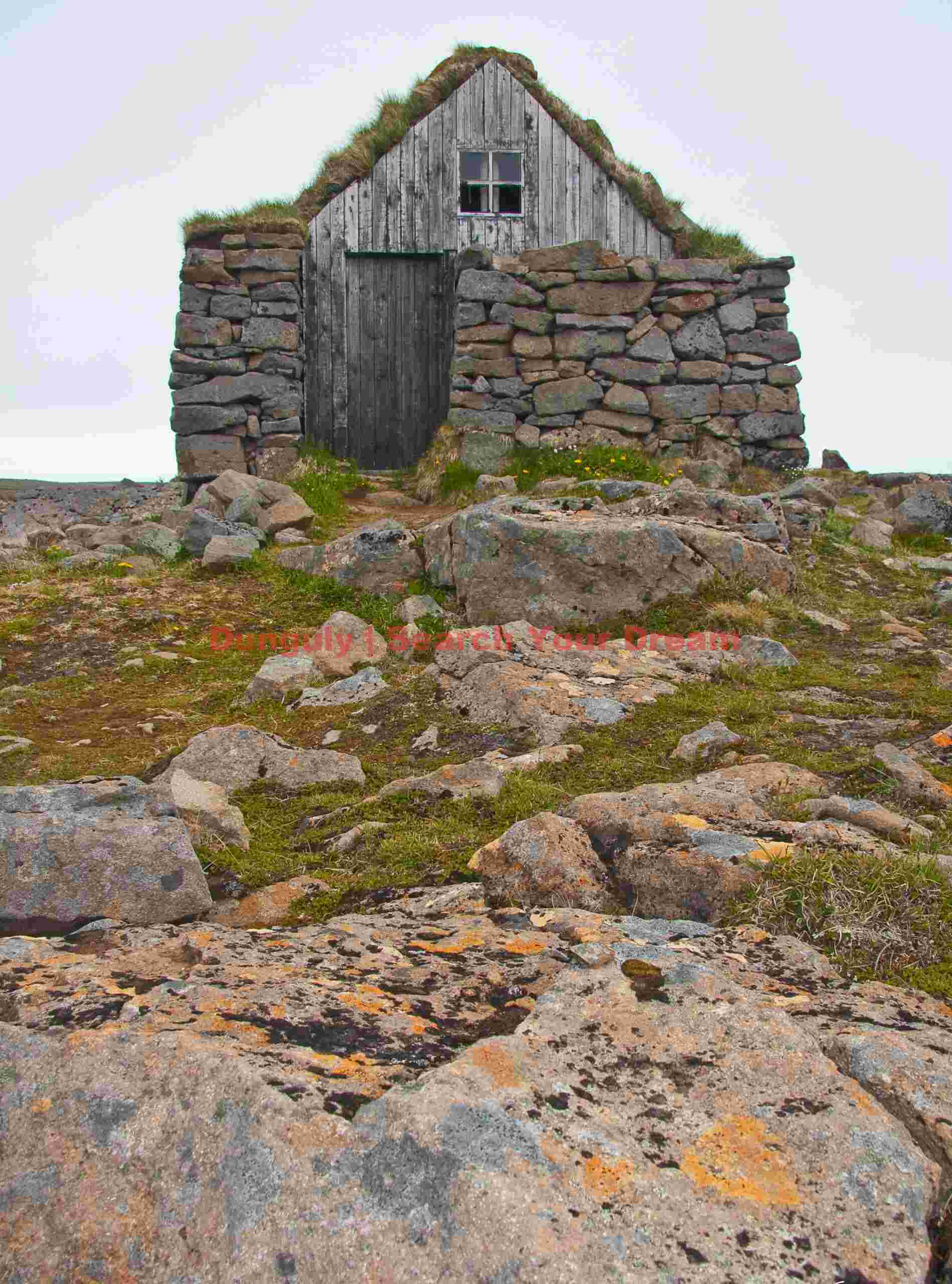 Turf-foofed hut; Western Fjords