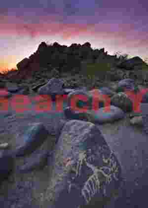 Twilight Petroglyphs #3 at Painted Rocks