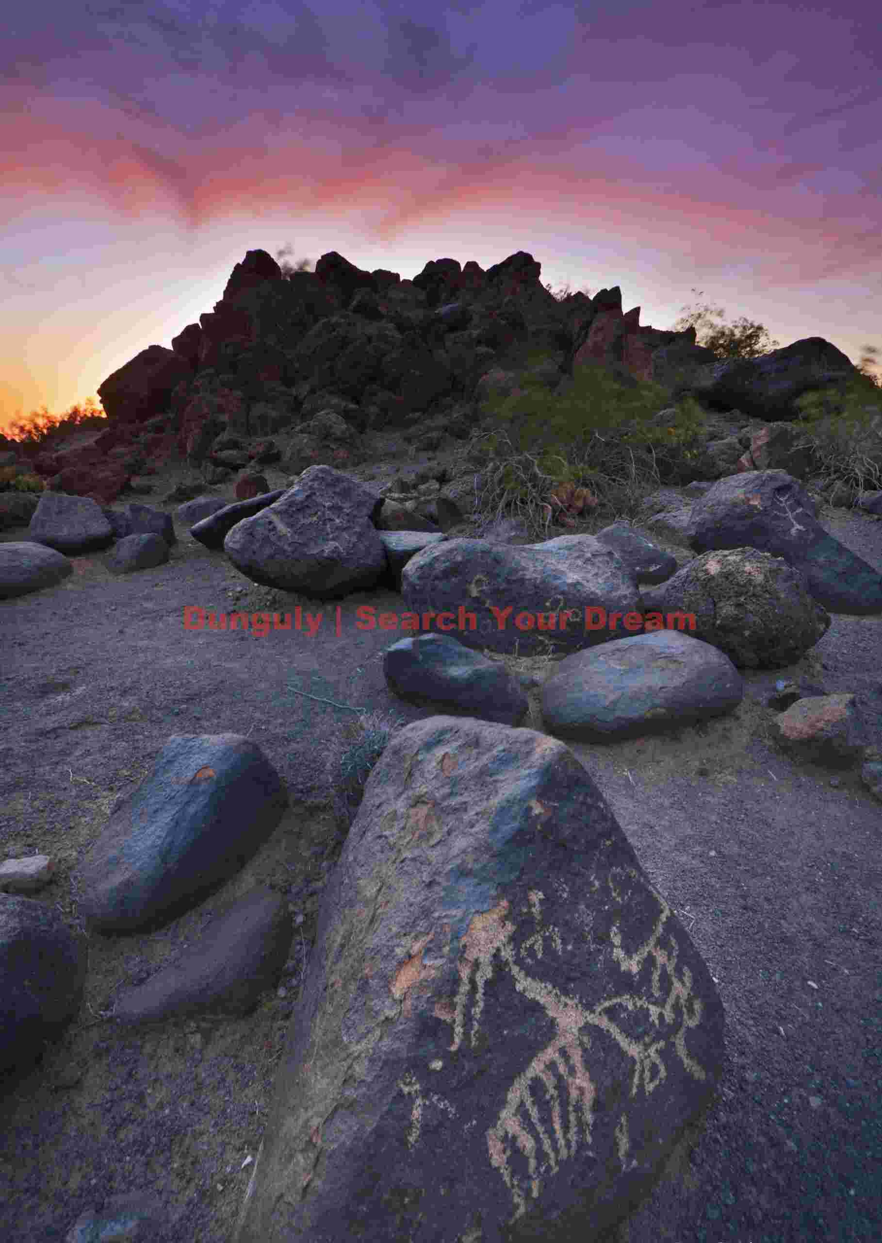 Twilight Petroglyphs #3 at Painted Rocks