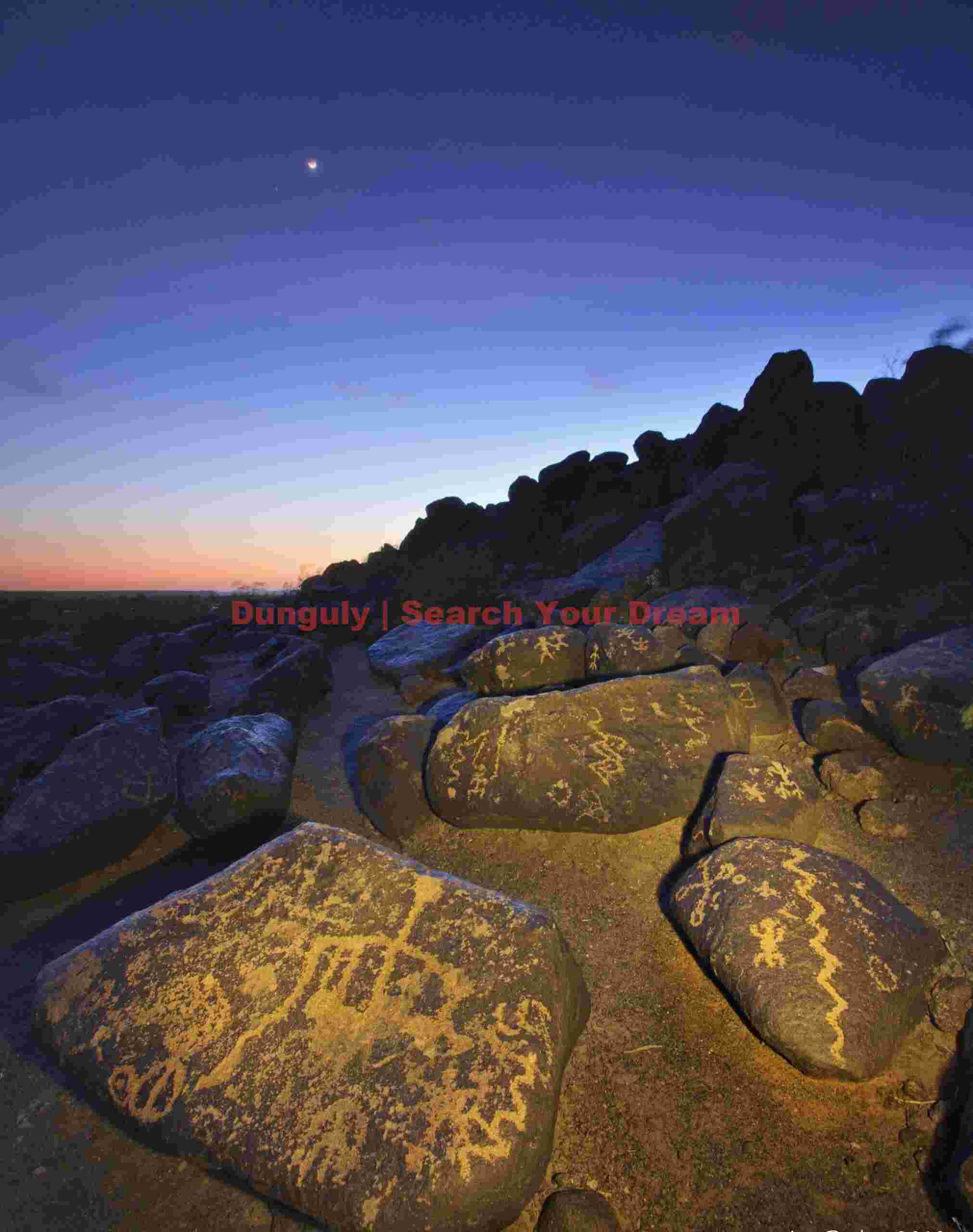 Twilight Petroglyphs #4 at Painted Rocks