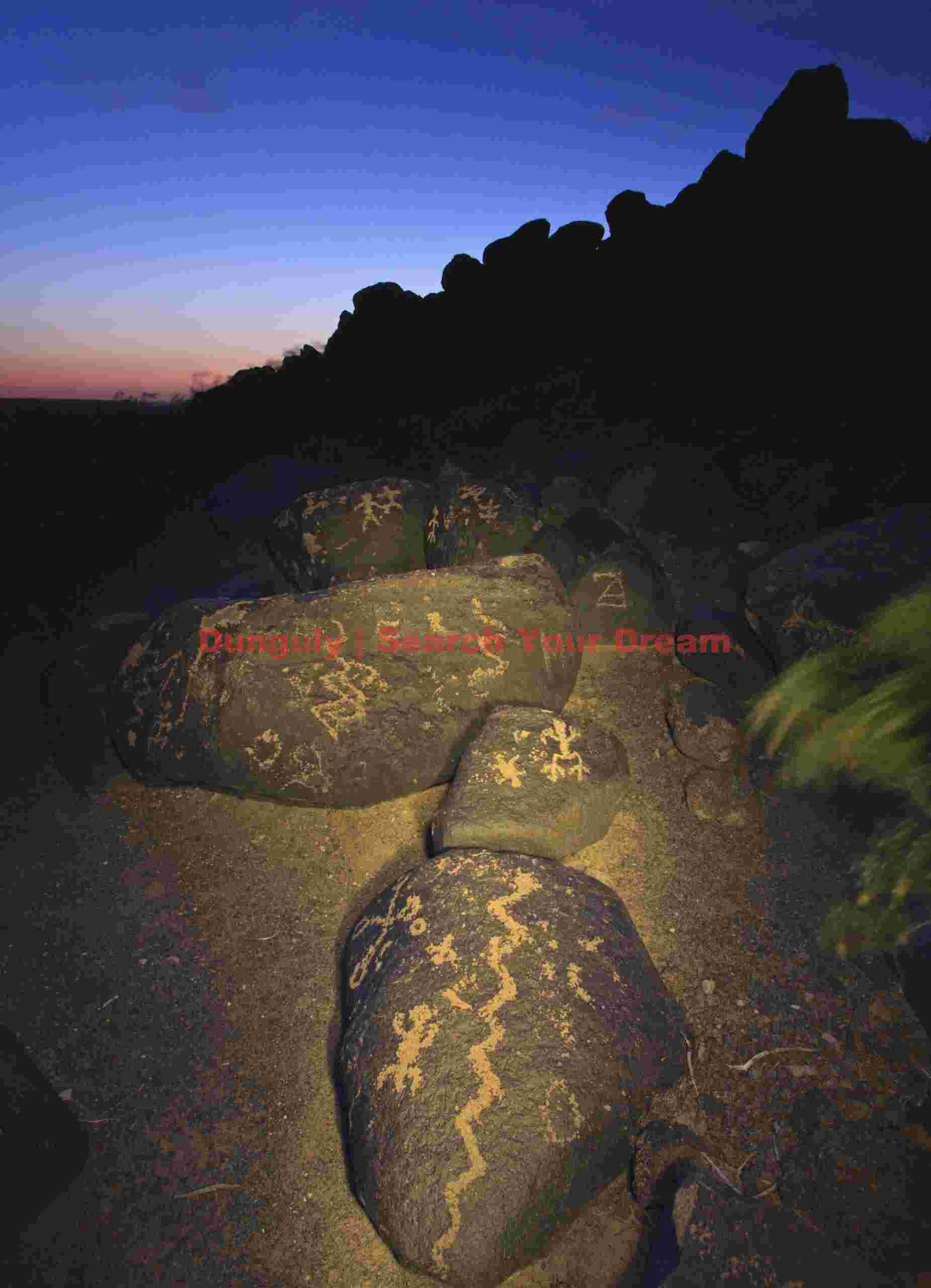 Twilight Petroglyphs #5 at Painted Rocks