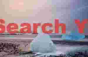 Glacial Ice Formation at Two bergs and surf blur