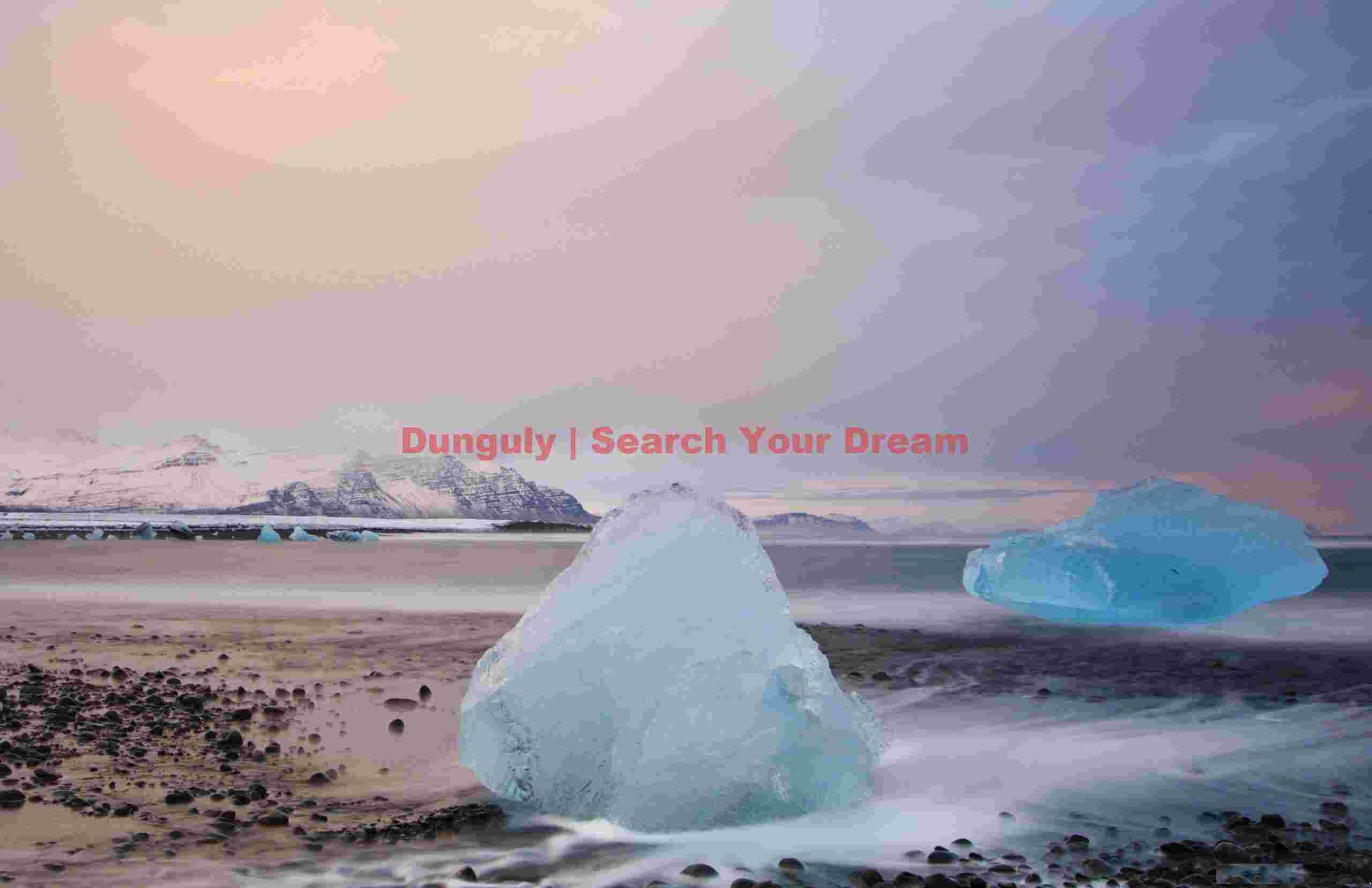 Glacial Ice Formation at Two bergs and surf blur