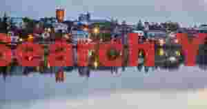 View actoss theTjörnin; Reykjavík