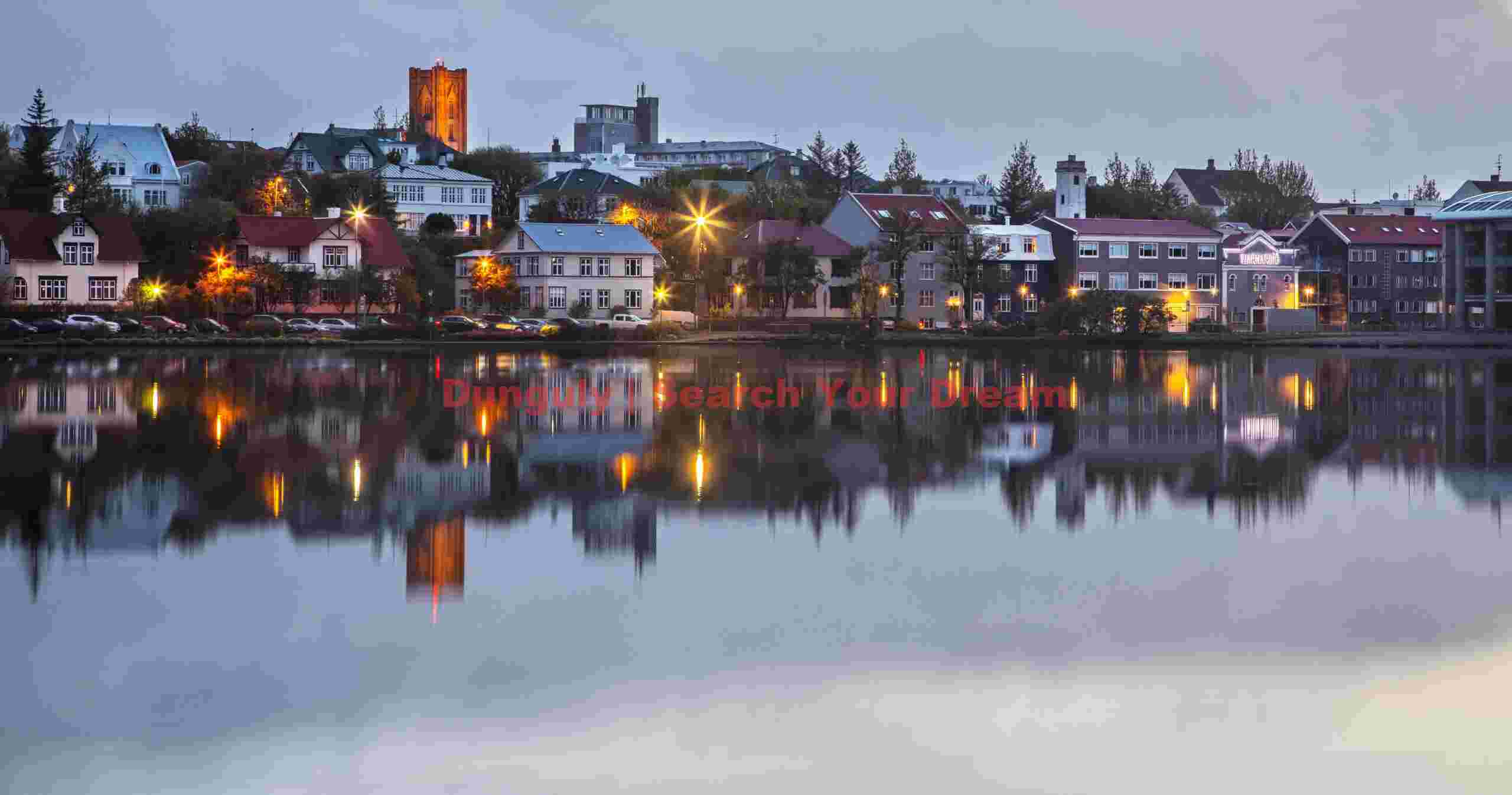 View actoss theTjörnin; Reykjavík