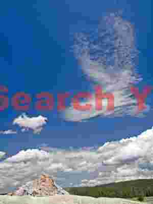 Yellowstone - dry geyser and cloud