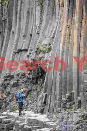 Geological Marvel: selfie with basalt columns